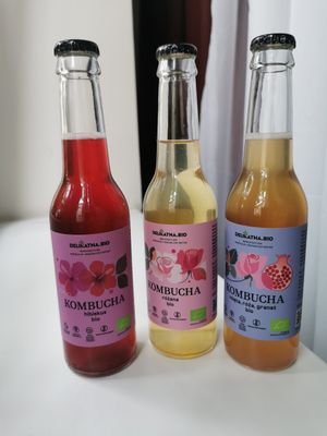 Kombuchas, 10 Zloty each at deli.naturalnie in Wroclaw