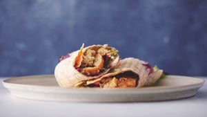 Falafel wrap  at House of Bagels in Hvidovre