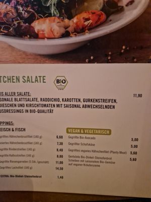 Menu at Kitchen in Esslingen