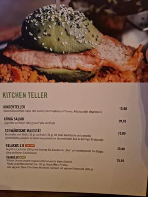 Menu at Kitchen in Esslingen