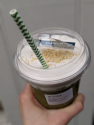 Matcha with nut cream at NUTTEA - Soho in London