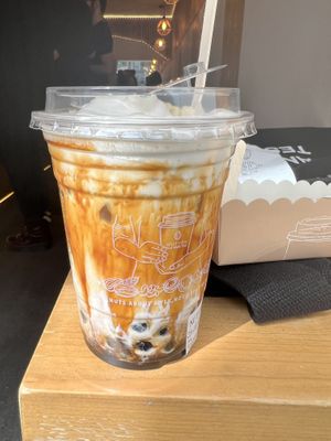 Boba with nut cream  at NUTTEA - Soho in London