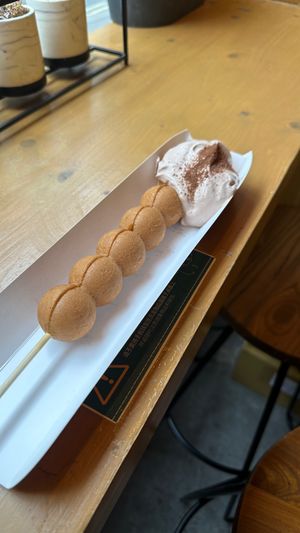 Waffle with chocolate cream at NUTTEA - Soho in London