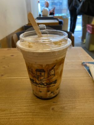 Milk tea with cream  at NUTTEA - Soho in London