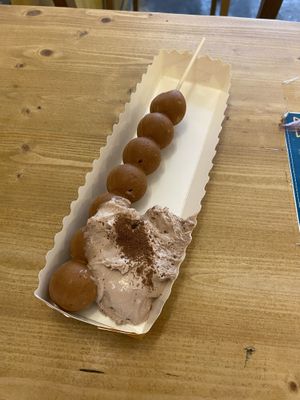 Waffle with chocolate cream  at NUTTEA - Soho in London