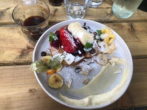 Vegan pancakes 😋  at FACTORY GIRL Restaurant in Berlin