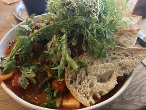 Vegan shakshuka  at FACTORY GIRL Restaurant in Berlin