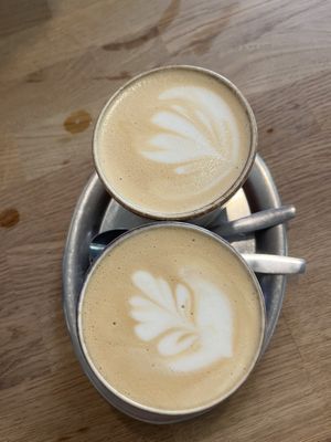 Oat cappuccino   at FACTORY GIRL Restaurant in Berlin