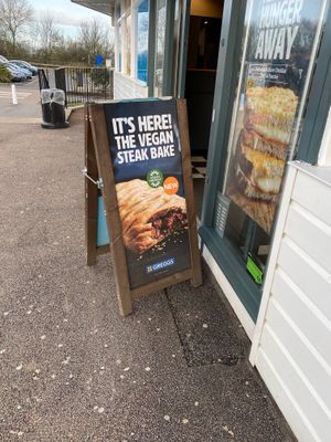 Vegan steak bake! at Greggs in Rainham