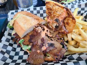 Seitan steak bomb sandwich at The Green Owl Cafe in Madison