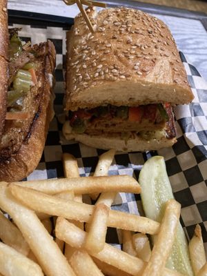 Madison Philly with vegan cheeze  at The Green Owl Cafe in Madison