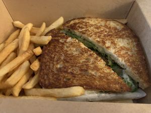 BLT sandwich with fries!  at The Green Owl Cafe in Madison