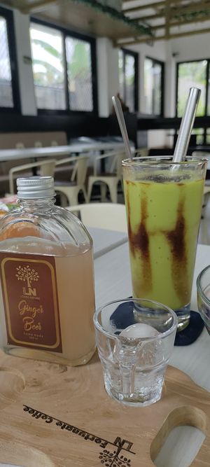 推荐好喝的姜汁特饮。牛油果汁。 at LN Fortunate Coffee in 