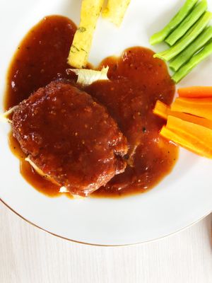 mushroom 🍄 steak  at LN Fortunate Coffee in 