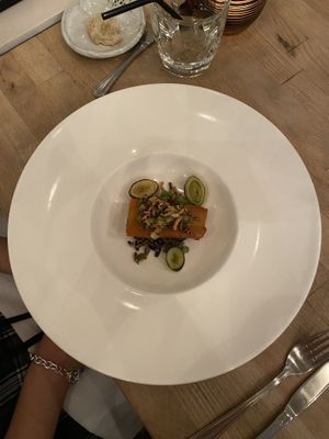 Gepofte rijst, wortel, prei en augurk at Kale & de Bril in Goes