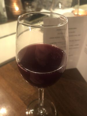 Fifth course drink: cranberry raspberry and blueberry. at Kale & de Bril in Goes