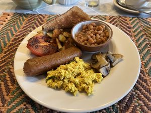 English breakfast  at Black Sheep Inn in Hammondsport