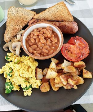 Another view of full English breakfast which we had 2 days in a row. Enough to share, but we both polished off our own at Black Sheep Inn in Hammondsport