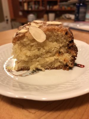 Almond cake at Black Sheep Inn in Hammondsport