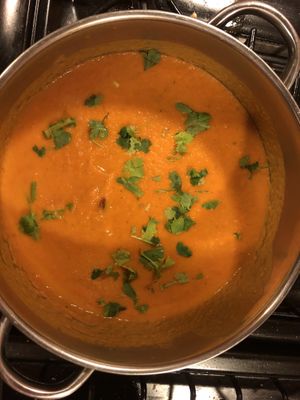 Carrot and coriander soup at Black Sheep Inn in Hammondsport