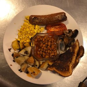 Full English breakfast  at Black Sheep Inn in Hammondsport