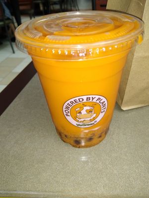 Thai tea at VeGreen Burger in Kennesaw