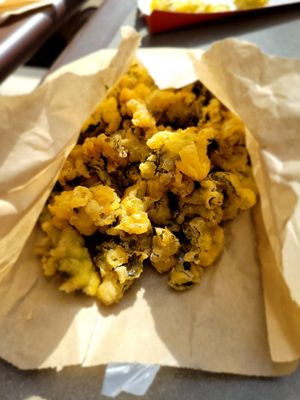 Fried kale chips at VeGreen Burger in Kennesaw