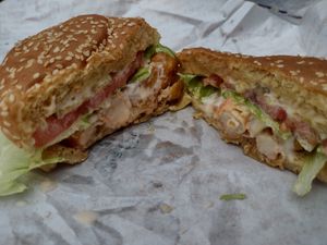 Shrimp Burger at VeGreen Burger in Kennesaw