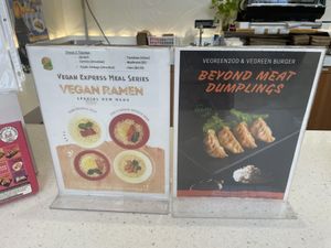 Ramen and dumplings  at VeGreen Burger in Kennesaw