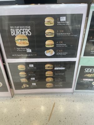 Burger menu  at VeGreen Burger in Kennesaw