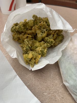 Kale chips—so good!!  at VeGreen Burger in Kennesaw