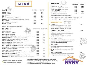 Menu  at La Casita de NYNY in Merida