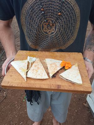 Qussadillas at Veganoteca in La Palma