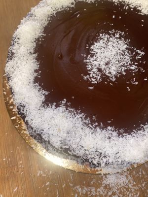 Passion fruit and coconut cake w/ Cacau 70%  at O Jardim da Jujé in Lisbon