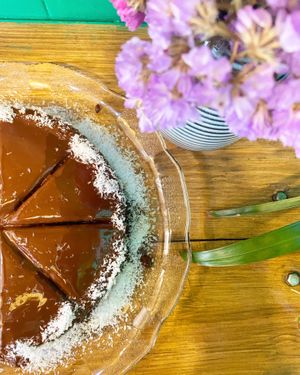 Banana & coconut cake with chocolat cover at O Jardim da Jujé in Lisbon