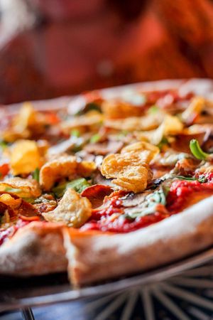 The vegan pizza   at Rampart Treehouse in New Orleans