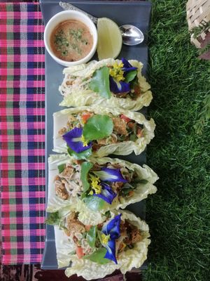 Lao style San choy bao at Good in Vientiane