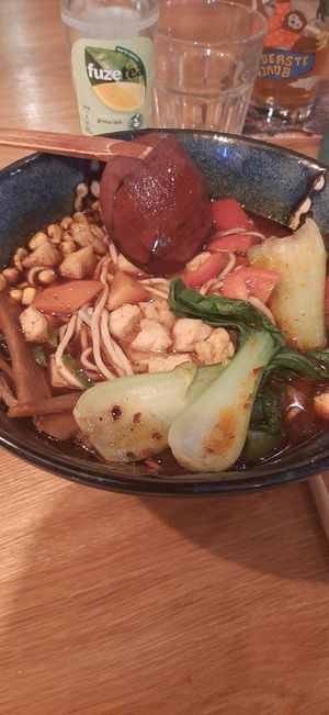 Black garlic soup at Xu Noodle Bar in Tilburg