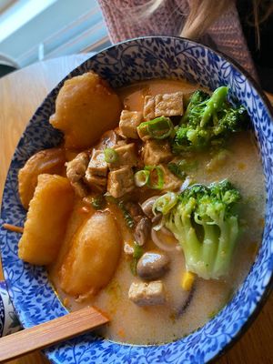 Vegan soup at Xu Noodle Bar in Tilburg