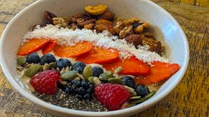 Granola bowl at Planks Kitchen in Preston