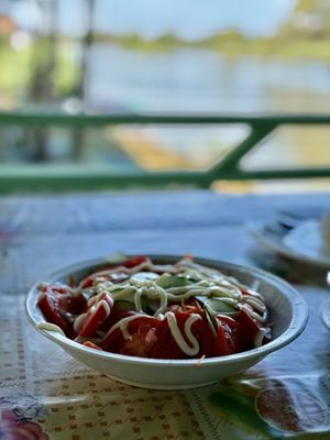 Vegetables salad  at Datta Banana Leaf Restaurant and Bungalow in Don Det