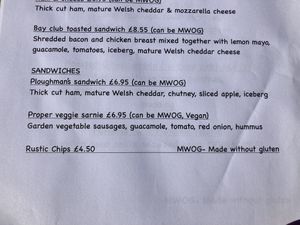 Vegan sandwich on the menu  at The View in Swansea