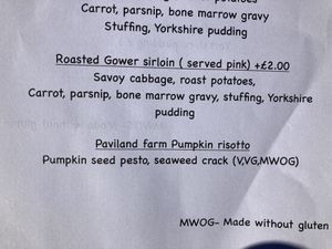 Vegan main course  at The View in Swansea