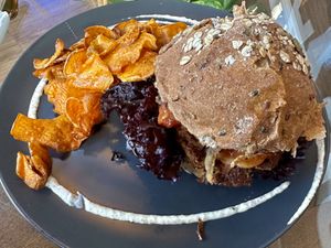 Vegan burger   at The Avocado Company in Buenos Aires