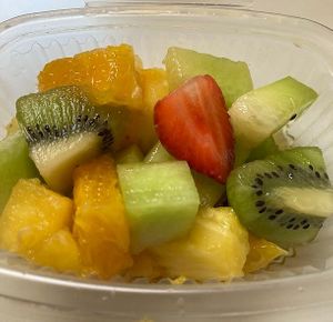 Fruit salad at El Templo Vegano in Madrid