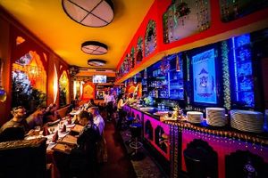 Inside of the restaurant at Ganesha in Bayreuth