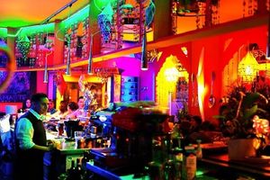 Inside of the restaurant at Ganesha in Bayreuth