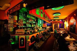 Inside of the restaurant at Ganesha in Bayreuth