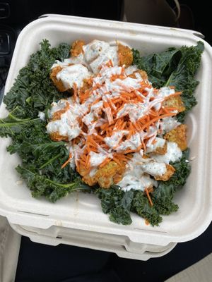 Buffalo tempeh bowl at The Wild Cow in Nashville