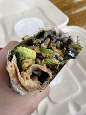 Chipotle black bean Burrito  at The Wild Cow in Nashville